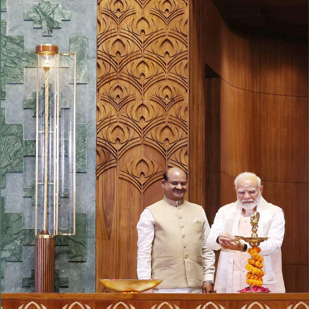 PM Modi inaugurating new parliament,