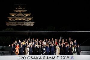 G20 leaders at Osaka Castle,