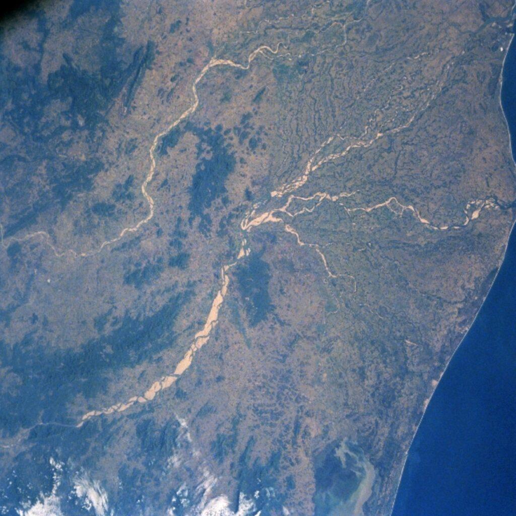 Mahanadi River Delta - NASA satellite view,