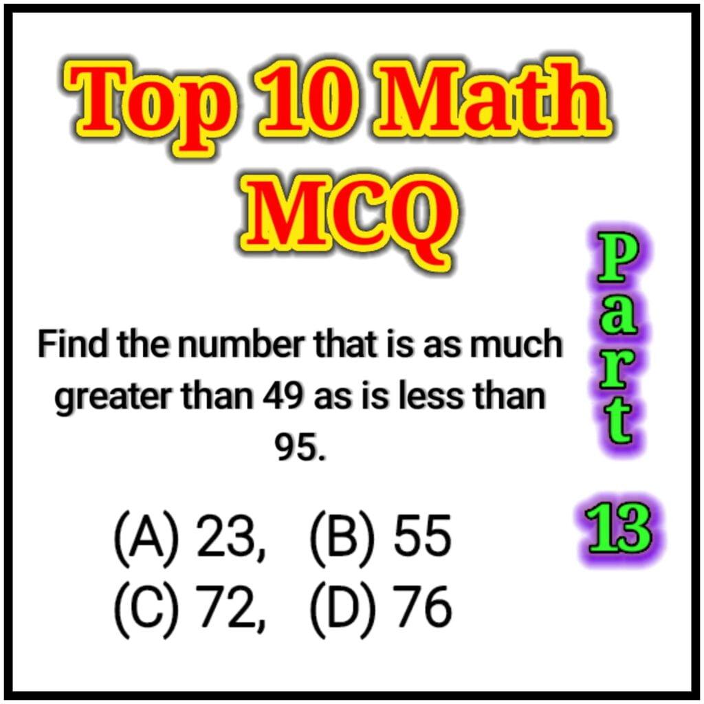 Math MCQ Part-13, Math,